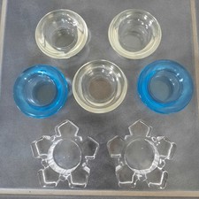 5er Set Teelichthalter Glas Klar Teelichtgläser Kerzenständer Deko