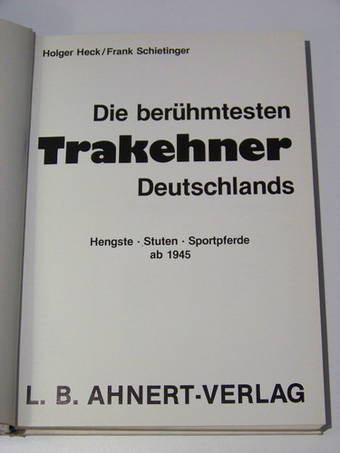 Die berühmtesten trakehner - berühmtesten,