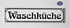 "Waschküche" - Emailleschild