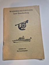 Wasserschutzpolizei Land Brandenburg - Merkblatt für Freizeitkapitäne - 1991