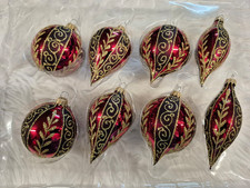 Zapfen Christbaumkugeln Weihnachtskugel Christbaumschmuck Krebs Lauscha bordeaux