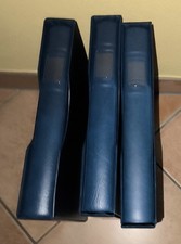 3 Lindner-T-Alben blau, mit Schuber 