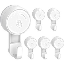 Saugnapf Haken, 6er Pack, wiederverwendbar, 5 kg, bad, Küche, Glas, Fliesen