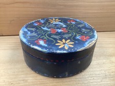 SCHACHTEL RUND HANDBEMALT SEHR ALT AUS SAMMLUNG (Spandose Spanschachtel)