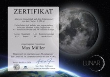 Mondgrundstück, Mond Urkunde