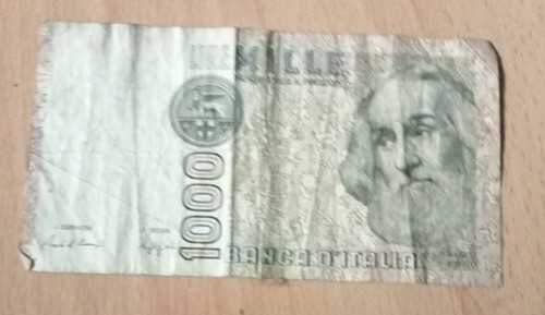 Geldschein italien 1000 - geldschein,, italien,