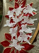 Plauener Spitze 10 Engel Fensterdeko, Geschenkanhänger, Christbaumschmuck