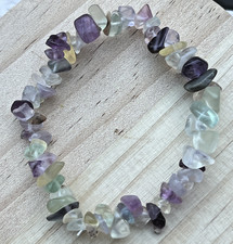 Fluorit Armband Splitterarmband Stretch Edelstein Kristall Heilstein 1 Stück