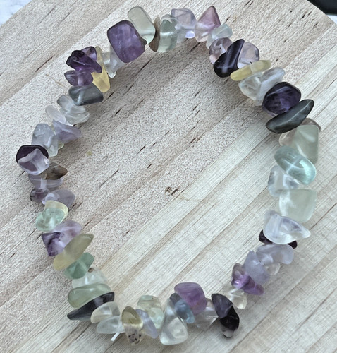 Buntes fluorit armband - fluorit,