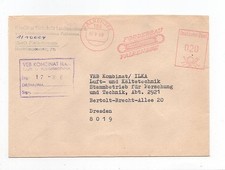 DDR Brief Absenderfreistempel Falkensee 15.8.89 VEB Landmaschinenbau