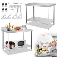 Edelstahl Arbeitstisch Küchentisch Edelstahltisch Zerlegetisch Gastronomie Tisch