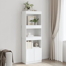 Highboard Weiß 63x33x180 cm