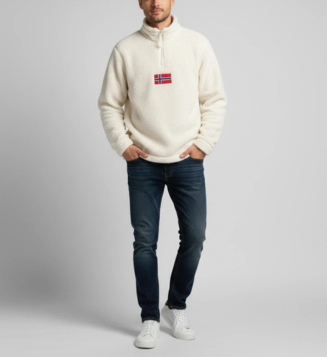 Napapijri zip neck sherpa - napapijri,