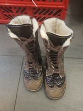 Zecchino d'Oro Kinderschuhe Mädchen Lederstiefel Stiefel Boots Leder 30 lammfell