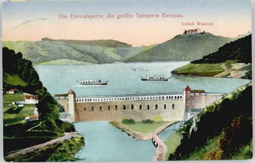 Edertal sperre schloss - edertal, waldeck