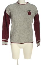 PRIMARK Rundhalspullover Damen Pullover Gr. DE 34 hellgrau-rot Casual-Look