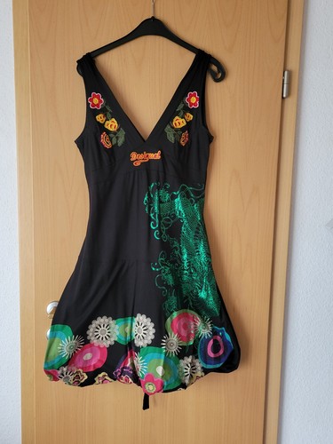 Kleid schwarz bunt - , gr.xl