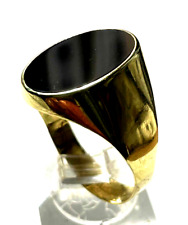 585 Gold 14 K Herrenring Ring Siegelring Onyx solide Juwelier Qualität Ø 21 mm