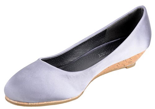 Edle satin kork - satin, keilabsatz