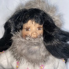 Vintage Yupik Eskimo Mädchen