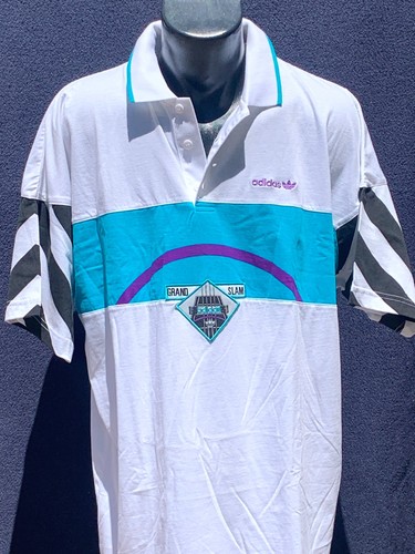 90er adidas polo shirt grand - 90er,
