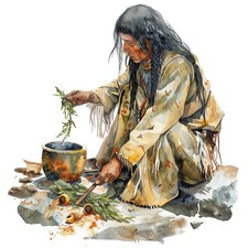 Indian headdress sticker 9x9