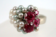 top Designer Ring mit pink