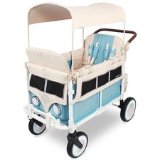 BULLI Stroller Wagon Blue 4 Seater Original VW Van Bollerwagen mit Sonnenschutz