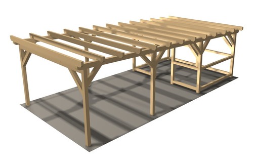 Carport verzapft holzcarport - carport,