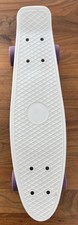 skateboard Weiß Mit Lila Rollen Top Zustand 