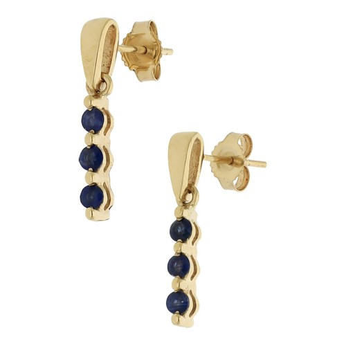 Saphir ohrstecker 375 gold - ohrstecker,