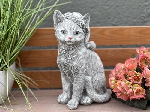 Frostfeste steinfigur katze - frostfeste,
