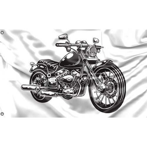 Motorrad flagge fahne - motorrad, flagge,