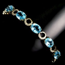 Blautopas Swiss Blue 9x7 mm