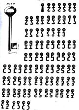 Zimmertürschlüssel  -Toiletten - Keller- Haus und Hof Bartschlüssel Art 27