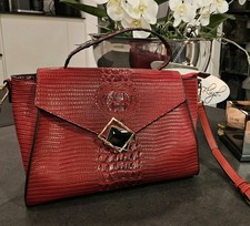 Rote Damen Handtaschen Krokolederoptik Schultertasche Umhängetasche Neu 32x22x11