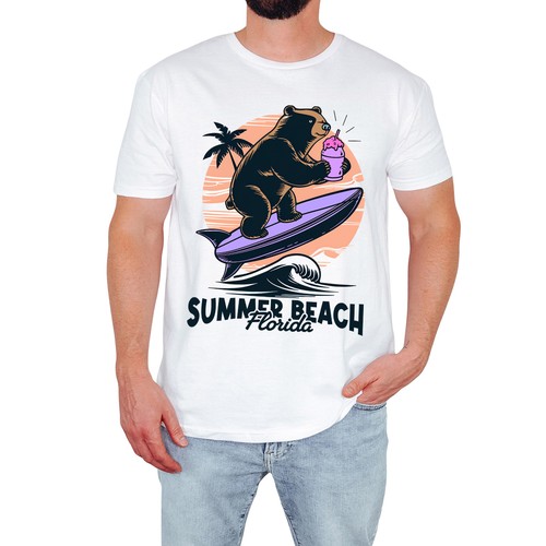 Surfing bear herren - bear,