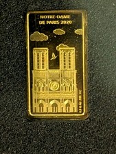 0,5 Gramm Goldbarren, 100 Francs Congo, Notre Dame De Paris 2020