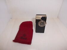 FEUERZEUG (Benzin) mit UHR - "LORD" mit kleinem Stoff-Etui