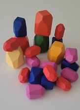 Holzbausteine Natur 20 Teile *Montessori* Baustein-Set Schneller Versand aus DE