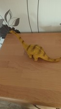 Apatosaurus Dinosaurier Figur UKRD 1991 Gelb Braun Vintage Spielzeug Dino