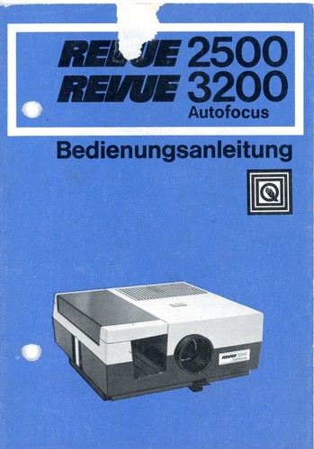 Bedienungsanleitung revue 2500 - bedienungsanleitung,