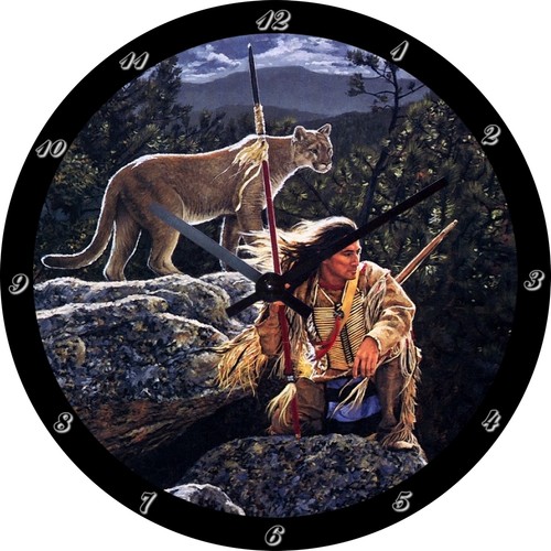 Mega wanduhr indianer - wanduhr, "