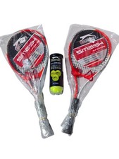 2 x Slazenger Smash 25 Junior Tennisschläger Alter 9-12 und 3 x Slazenger Bälle