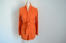BARBARA LOHMANN made in Italy 100% Kaschmir Wickelstrickjacke 40 orange