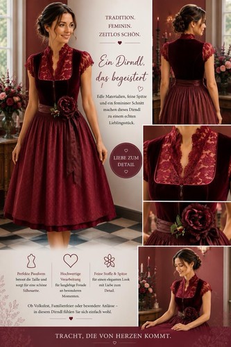 Marjo dirndl 38 rot - gr.,