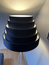 Babel Stehleuchte Wohnzimmerlampe Italienische Designer Schwarz 1,80 mtr E27