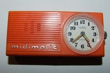 Uhr, Wecker, Midimatic, DDR, orange, Ruhla, defekt