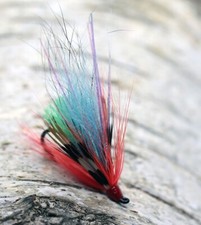Lachsfliege orange blue - lachsfliege, "orange