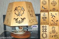 Handarbeit: Tischleuchte 7eckig aus Sperrholz mit versch. Motiven